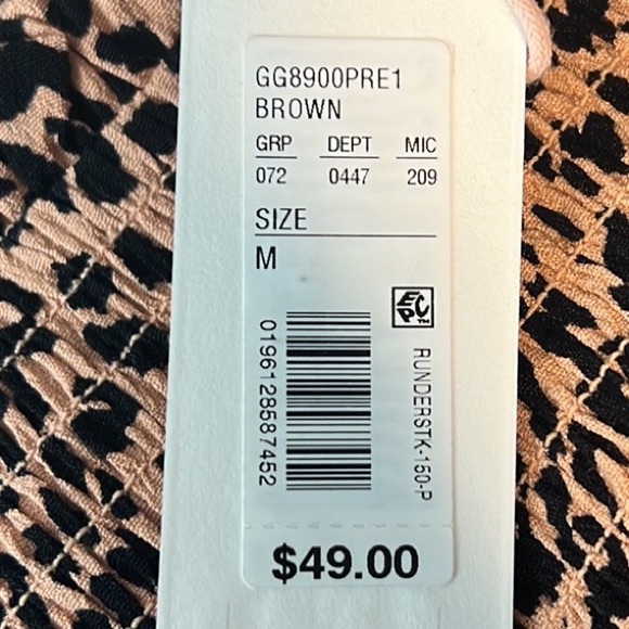 GB Girls Brown Black print Long Sleeve Dress Girls - Picture 8 of 17